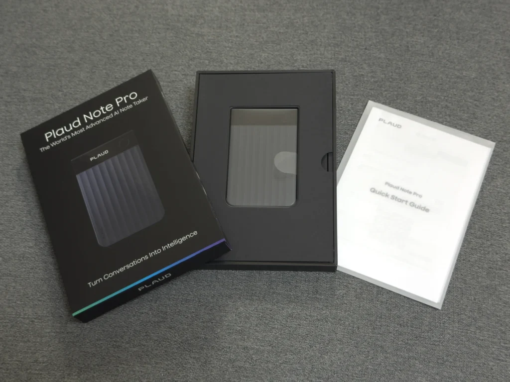 Plaud Note Proの梱包物