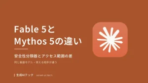 Claude Fable 5とMythos 5の違いを紹介するアイキャッチ画像