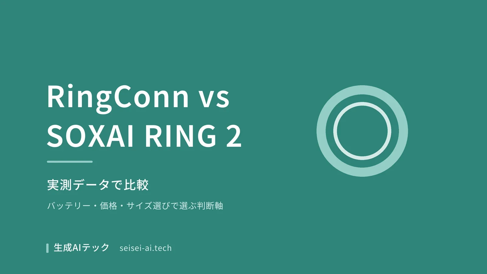 RingConn Gen 3とSOXAI RING 2を比較する記事のアイキャッチ画像