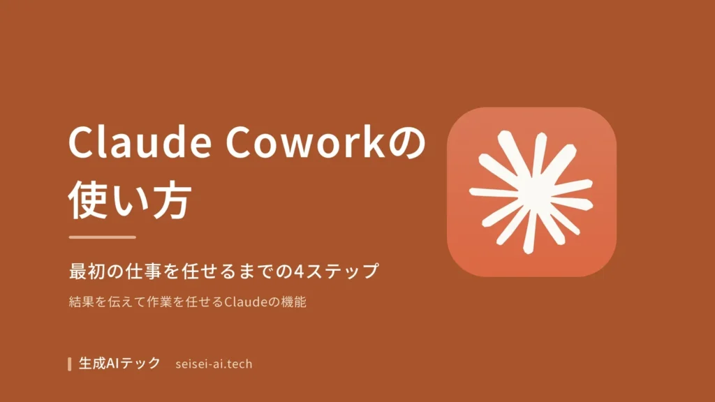Claude Coworkの使い方を4ステップで整理した記事の表紙